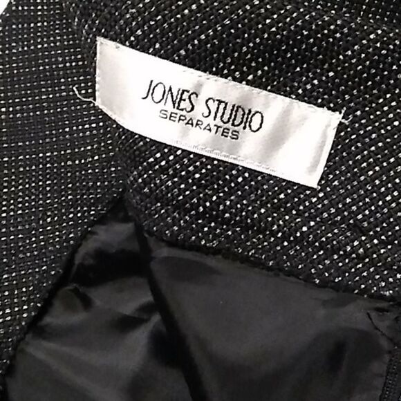 JONES STUDIO Skirt black with white midi - Picture 7 of 8